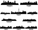 City of Canada Vinyl Decals Silhouette Modern Wall Art Sticker